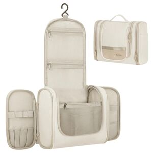 Chic Cream Hanging Cosmetic Bag